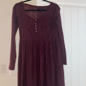 Burgundy Baby Doll dress